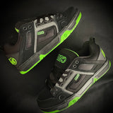 Tenis Dvs Comanche Black Charcoal Lime Nubuck