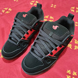 Tenis Dvs Gambol Black Red Gum Nubuck