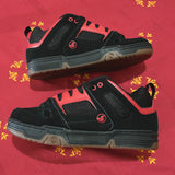 Tenis Dvs Gambol Black Red Gum Nubuck
